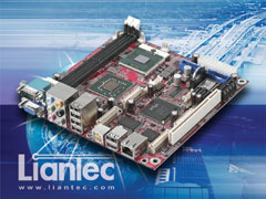 Liantec ITX-6965 Mini-ITX Intel Core 2 Duo Mobile EmBoard with Tiny-Bus Modular Extension Solution