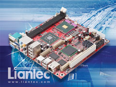 Liantec ITX-6M45 Mini-ITX Intel GM45 Core 2 Duo / Quad Mobile Penryn DDR3 Express EmBoard with Embedded Tiny-Bus Modular Extension Solution